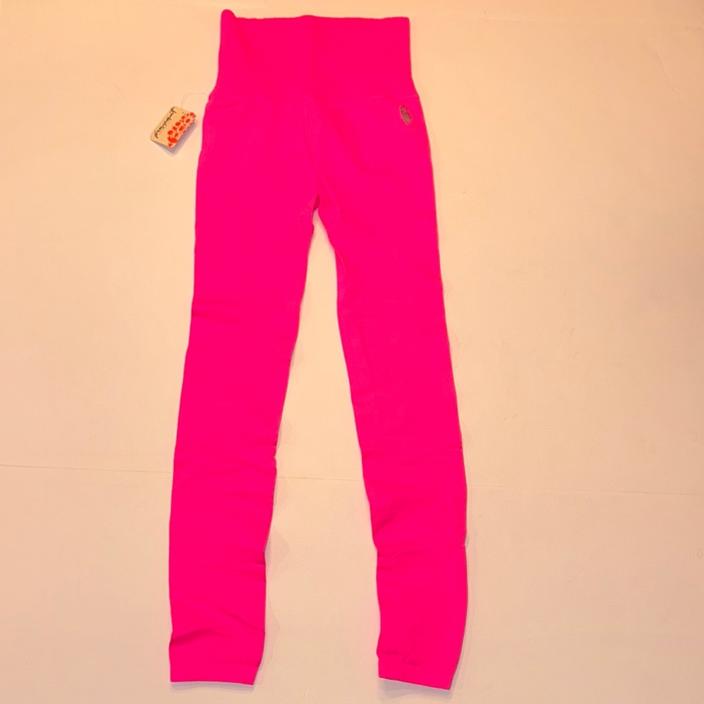 FP Movement Good Karma 7/8 Pink Leggings High Waist Stretchy XS NWT